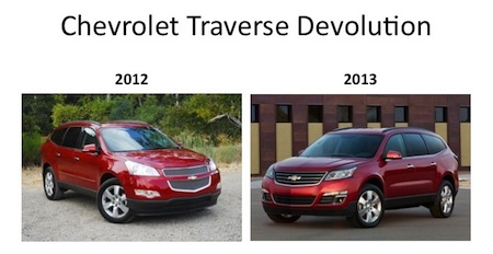 Chevrolet Traverse Front End Goes Plain Jane